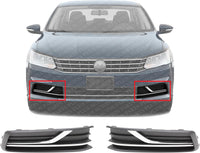 Set Of 2 Front Fog Light Cover Textured Right Passenger & Left Driver Side Direct Replacement Compatible With 2016-2019 Volkswagen Passat VW1039145 VW1038145 561854662GRYP