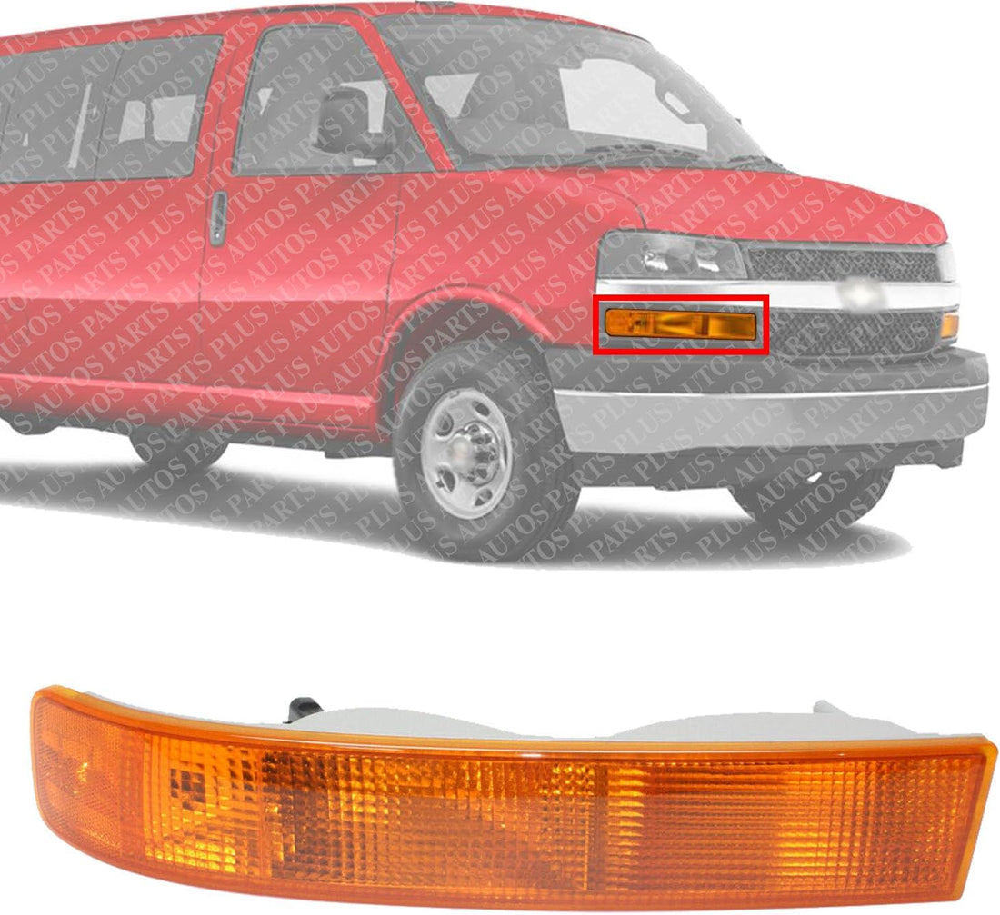 Front Signal Light Assembly Right Passenger Side Direct Replacement Compatible With 2003-2023 Chevrolet Express/GMC Savana 1500 2500 3500 GM2521188 84218438