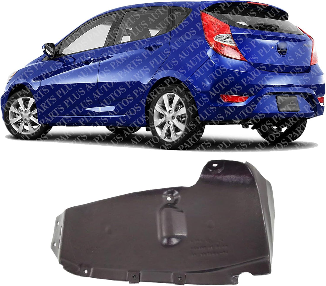 Rear Fender Liner Left Driver Side Direct Replacement Compatible With 2012-2017 Hyundai Accent HY1762105 868211R200