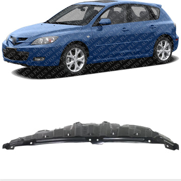 Front Engine Splash Shield Under Cover Direct Replacement Compatible with 2004-2009 Mazda 3 MA1228100 BP4K56112