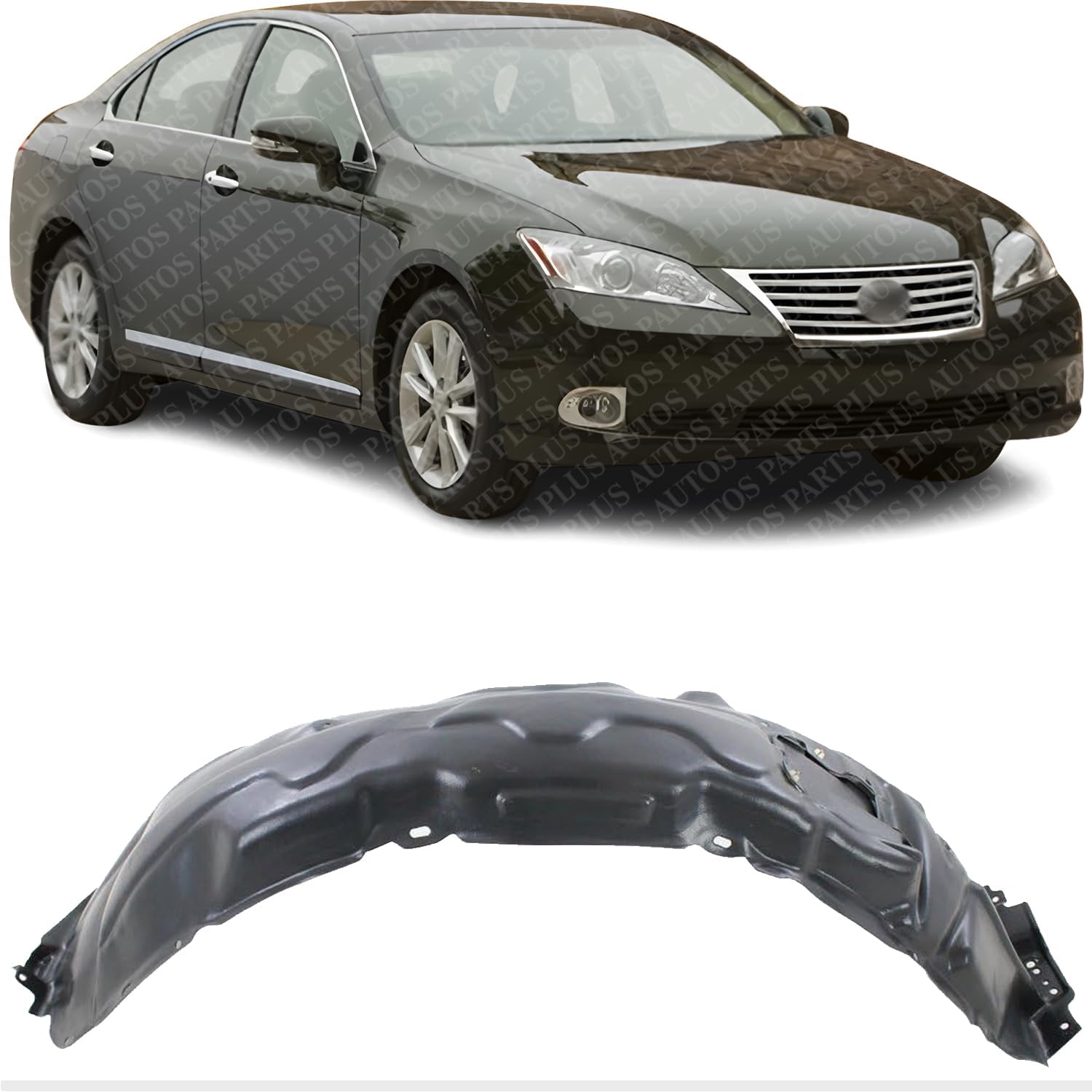 Front Fender Liner Vacuum Form Right Passenger Side Direct Replacement Compatible With 2010-2012 Lexus ES350 LX1249114 5387533180