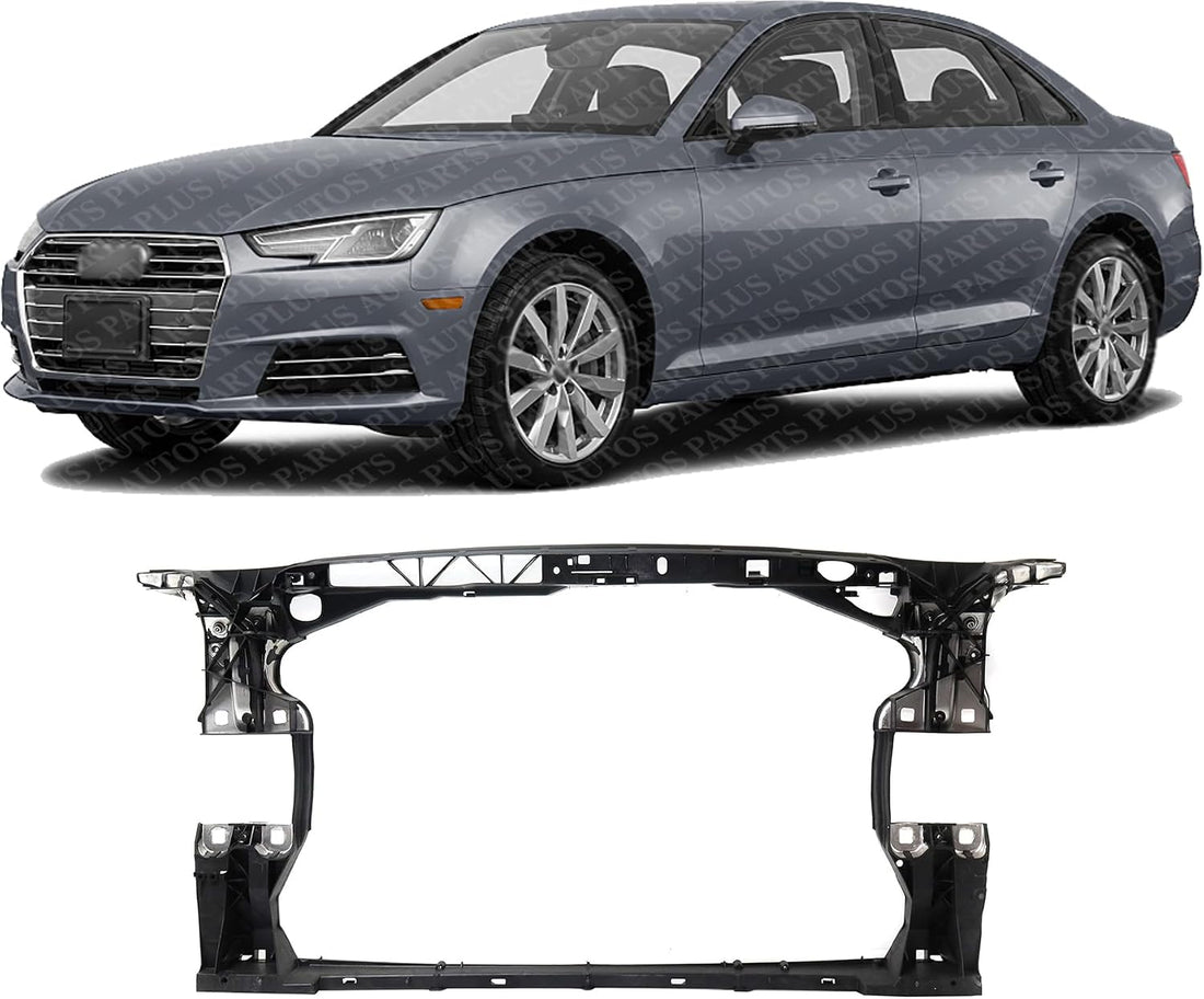 Front Radiator Support Assembly Plastic with Aluminum Direct Replacement Compatible With 2017-2024 Audi A4 / A5 / S4 AU1225136 8W0805594E