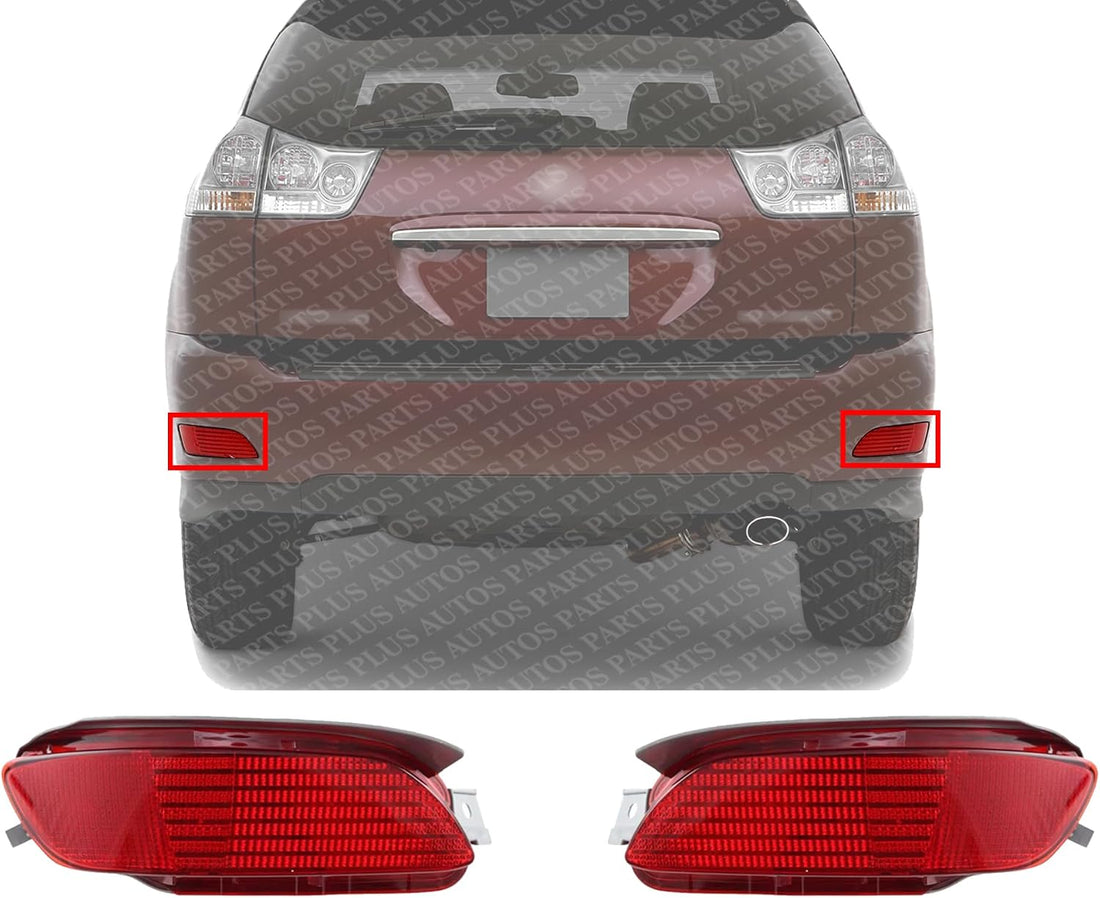 Set Of 2 Rear Side Marker Lamp Assembly Plastic Left Driver & Right Passenger Side Direct Replacement Compatible With 2007-2009 Lexus RX350 / 2004-2006 RX330 LX2861102 LX2860102