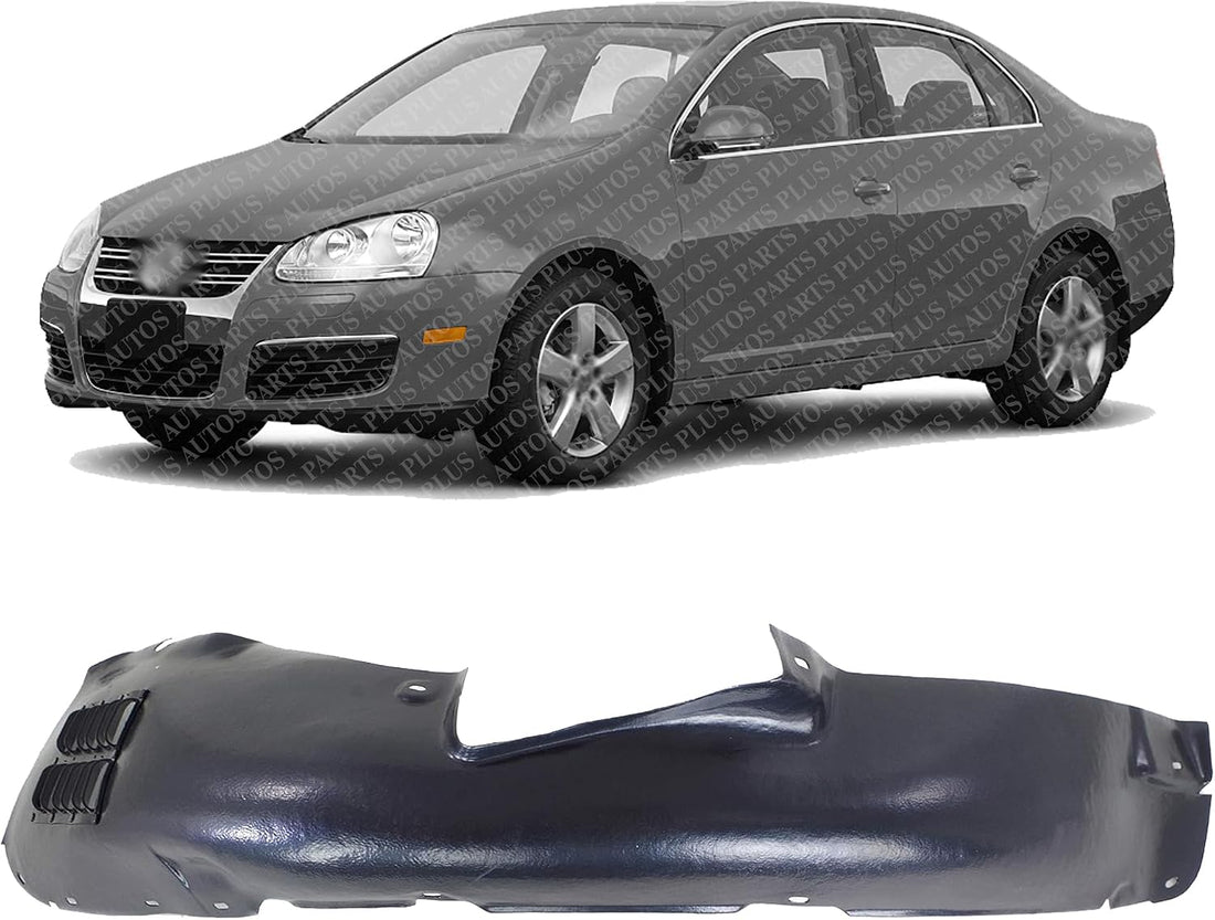Front Fender Liner Left Driver Side Direct Replacement Compatible With 2007-2009 Volkswagen Jetta City VW1248129 1JM809961A