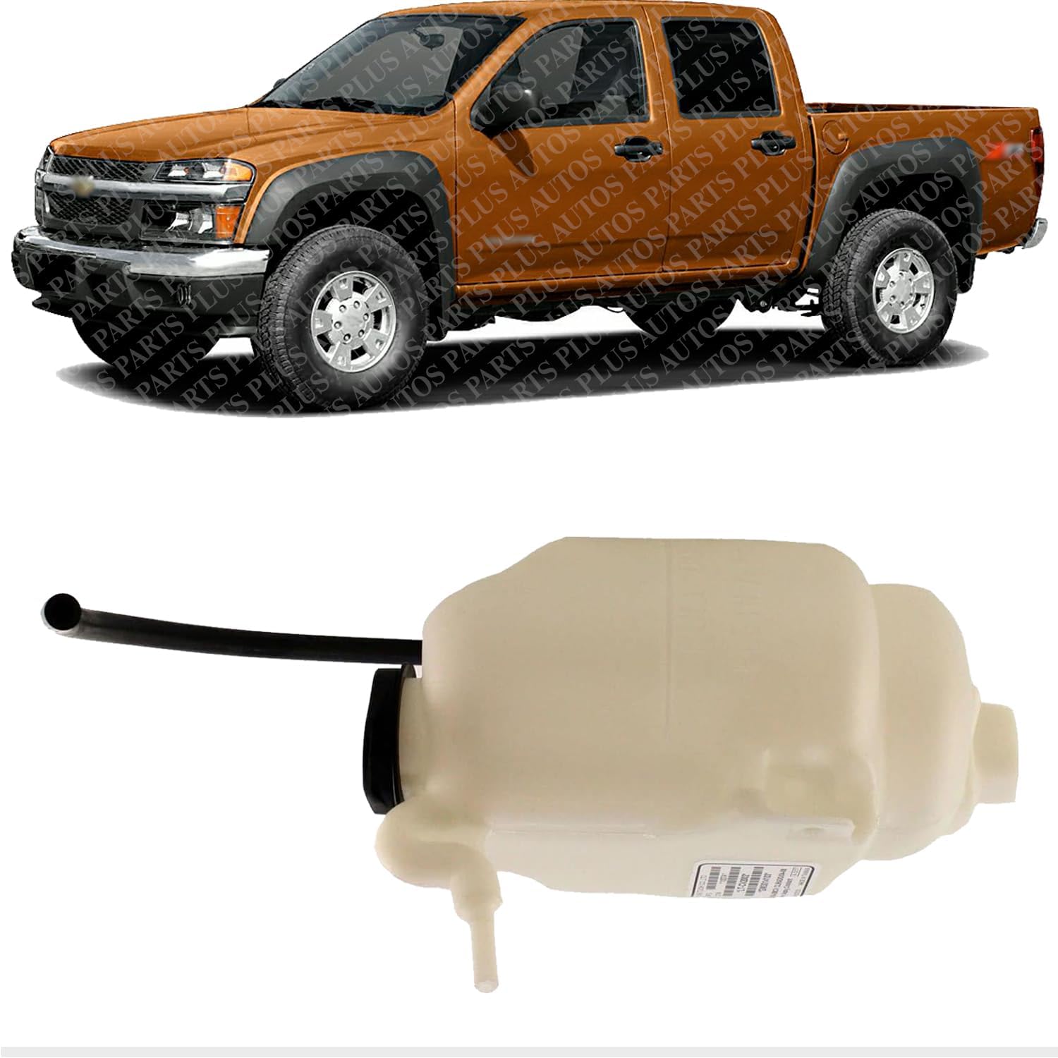Front Coolant Reservoir With Cap & Hose Direct Replacement Compatible With 2004-2006 Chevrolet Colorado / GMC Canyon / 2006-2010 Hummer H3 GM3014103 15099956