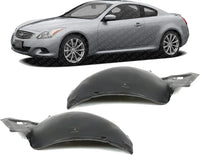 Set Of 2 Front Section Fender Liner Left Driver & Right Passenger Side Direct Replacement Compatible With 2008-2013 Infiniti G37 / 2014-2015 Q60 IN1249112 IN1248112 63844JL03A