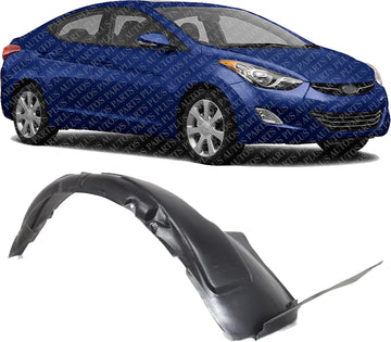 Front Fender Liner Right Passenger Side Direct Replacement Compatible With 2009-2012 Hyundai Elantra HY1249118 868122L000