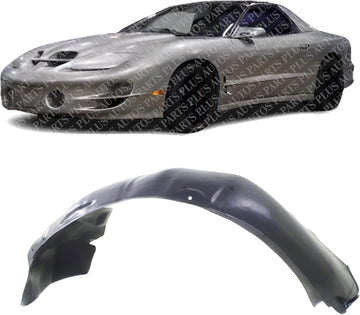 Front Fender Liner Left Driver Side Direct Replacement Compatible With 1993-2002 Pontiac Firebird GM1250105 10296524