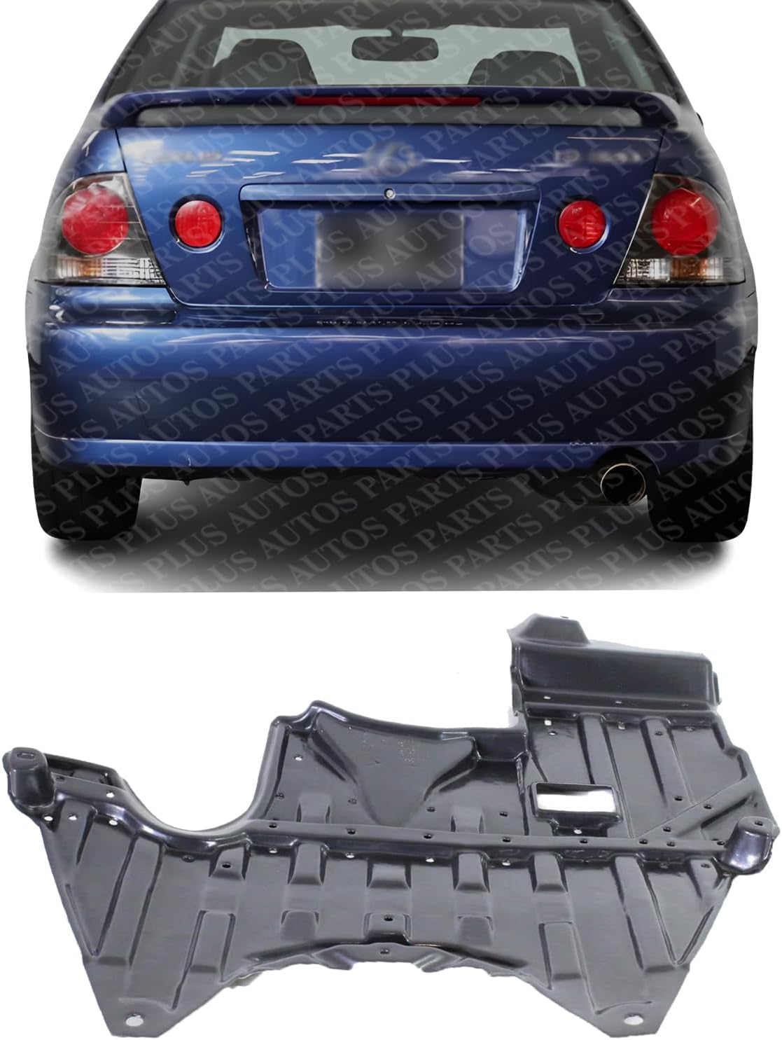 Rear Engine Splash Shield Under Cover Plastic Direct Replacement Compatible with 2001-2005 Lexus IS300 LX1228101 5142053012