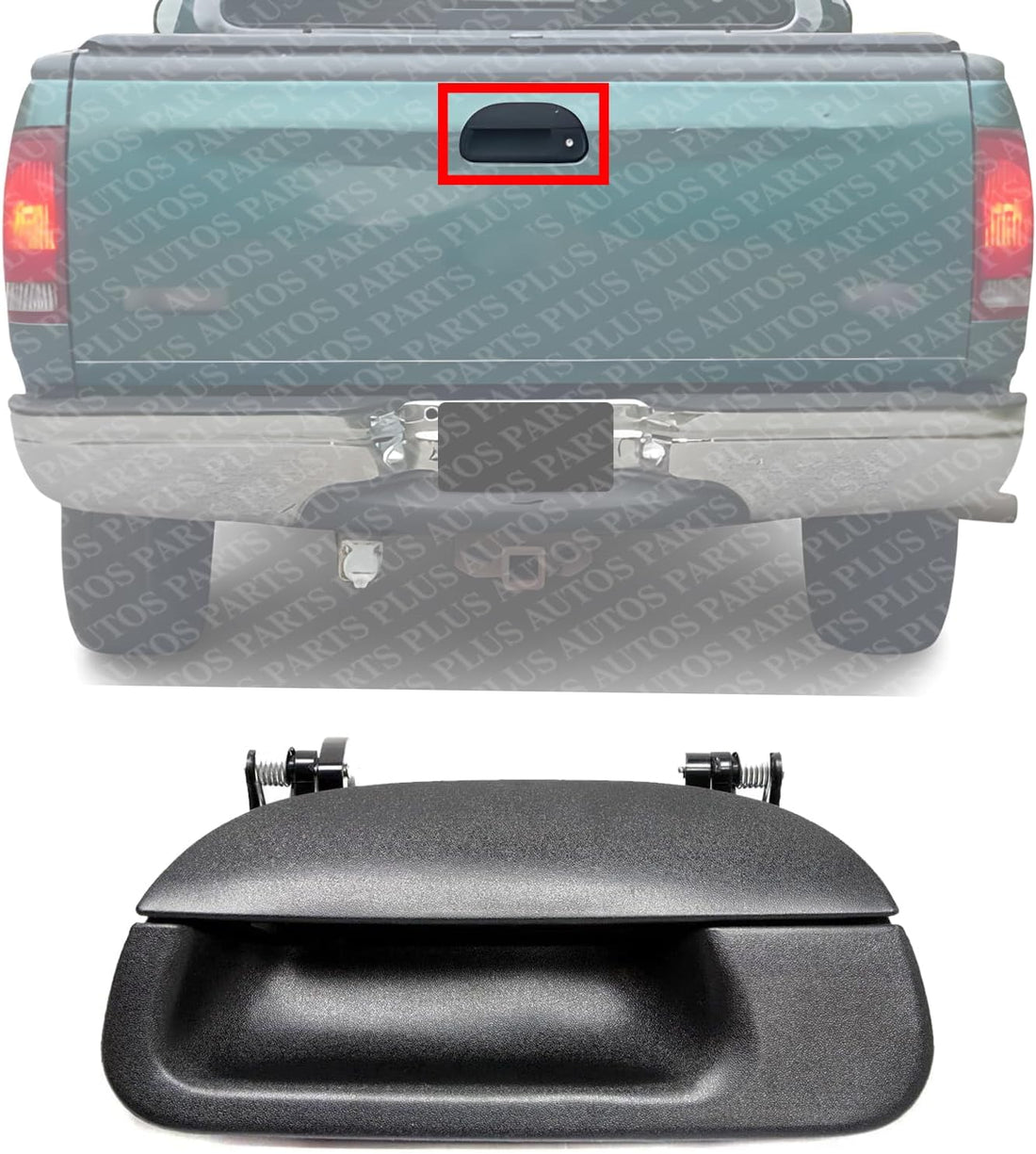 Rear Tailgate Handle Textured Plastic Without Key Hole Direct Replacement Compatible with 1997-2007 Ford F- Series FO1915114 1L3Z9943400BAA