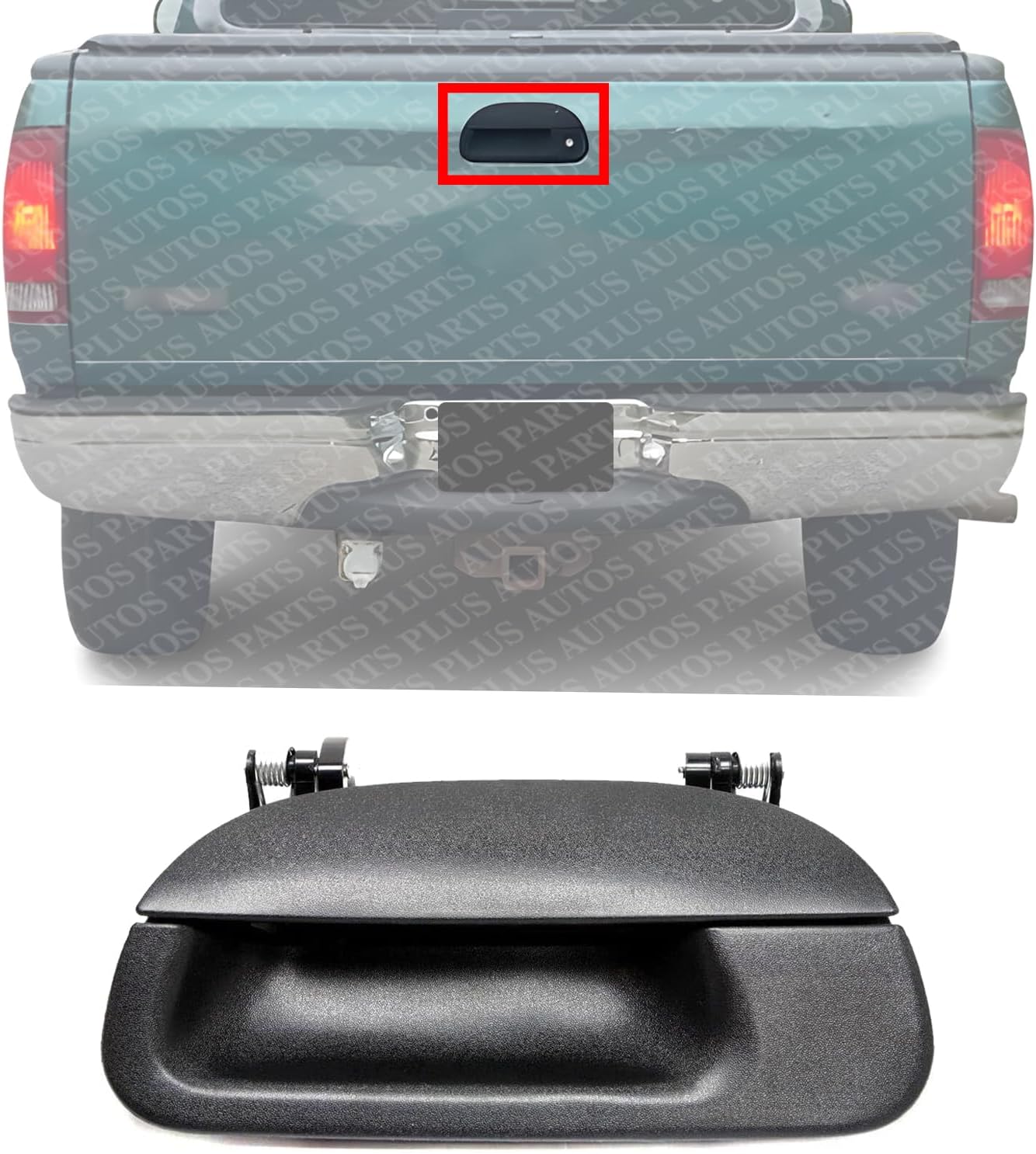 Rear Tailgate Handle Textured Plastic Without Key Hole Direct Replacement Compatible with 1997-2007 Ford F- Series FO1915114 1L3Z9943400BAA