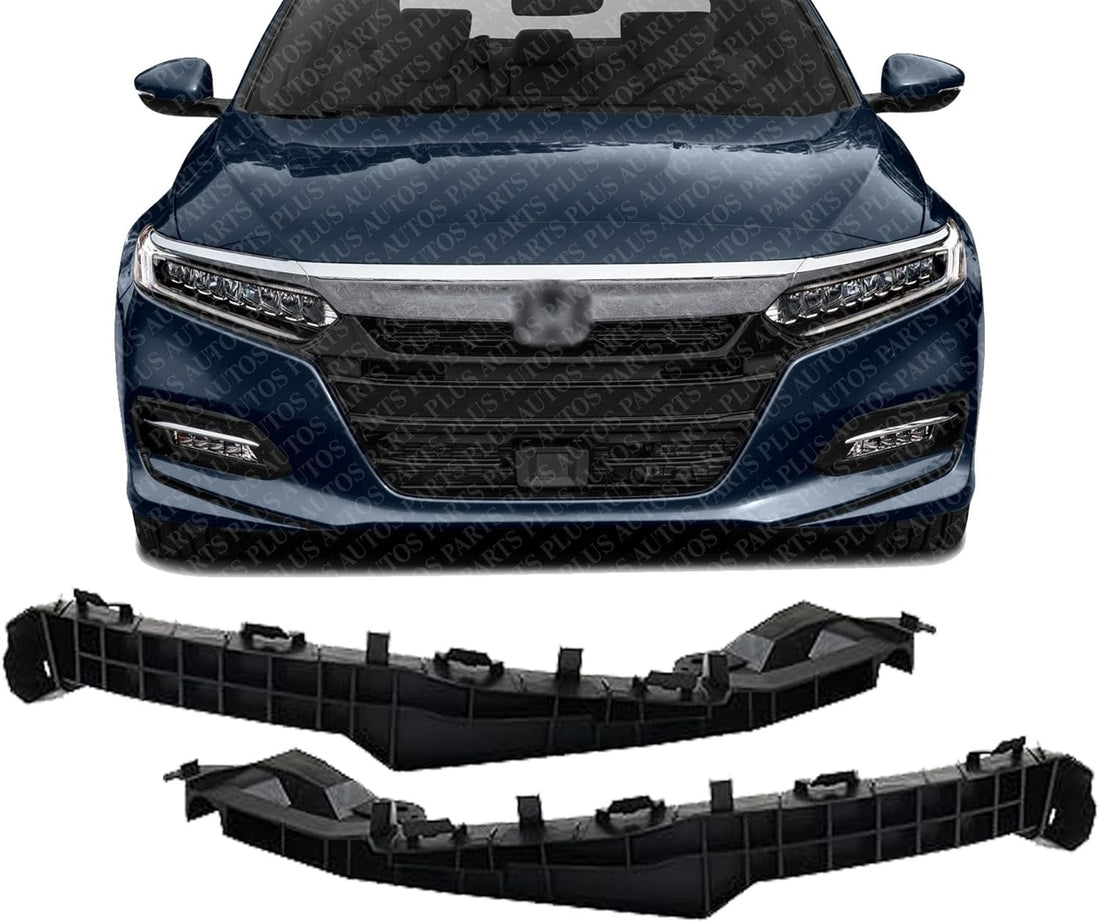 AUTOS PARTS PLUS Set Of 2 Front Bumper Retainers Bracket Left Driver & Right Passenger Side Direct Replacement Compatible With 2018-2020 Honda Accord HO1043132 HO1042132 71190TVAA00 71140TVAA00