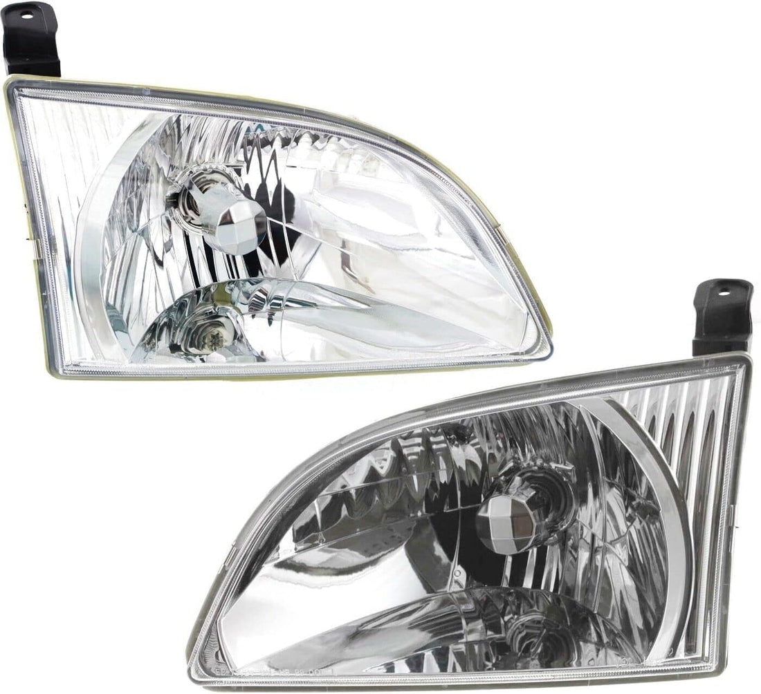 Set Of 2 Front Headlight Assembly Right Passenger & Left Driver Side Direct Replacement Compatible With 2001-2003 Toyota Sienna TO2502135 TO2503135 8115008020 8111008020