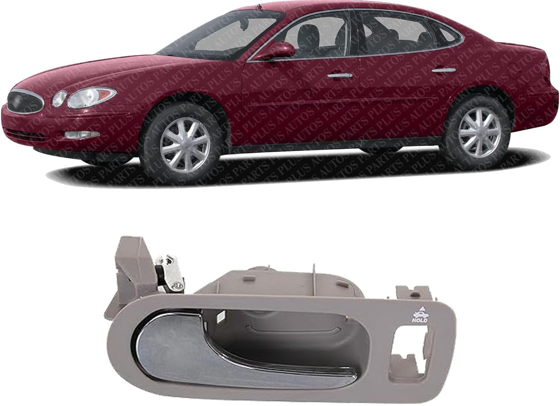 Front Interior Door Handel Light Gray Bezel with Chrome Lever Direct Replacement Compatible with 2005-2009 Buick Lacrosse/Allure GM1352161 15779701