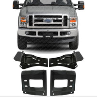 Front Bumper Mounting and Plate Brackets Left Driver & Right Passenger Side Direct Replacement Compatible with 2008-2010 Ford F-Series Super Duty FO1066174 FO1067174 FO1066173