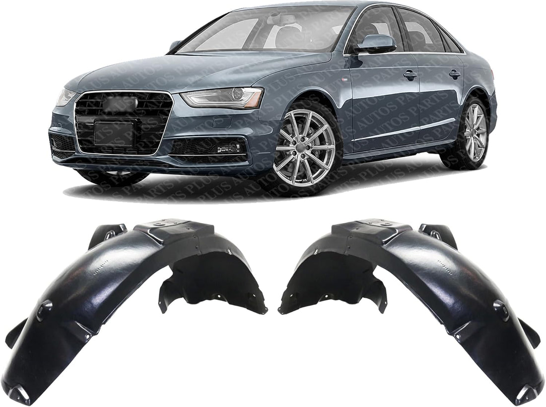 Set Of 2 Front Fender Liner Right Passenger & Left Driver Side Direct Replacement Compatible With 2013-2016 Audi A4 / 2014-2016 / S4 AU1249128 AU1248128 8K0821172N 8K0821171N