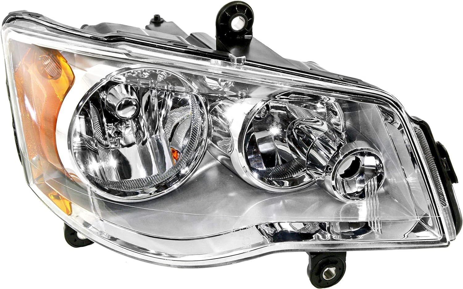 Front Head Light Assembly Chrome Interior Right Passenger Side Direct Replacement Compatible With 2011-2020 Grand Caravan / 2008-2016 Chrysler Town & Country CH2503192 5113336AI