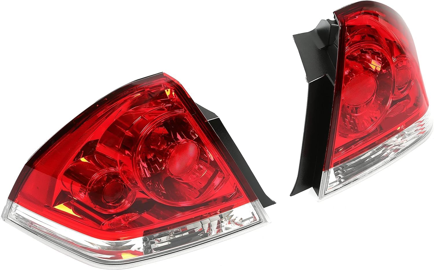 Set Of 2 Tail Light Assembly Left Driver & Right Passenger Side Direct Replacement Compatible With 2006-2013 Chevrolet Impala / 2014-2016 Limited GM2800193 GM2801193 25971598