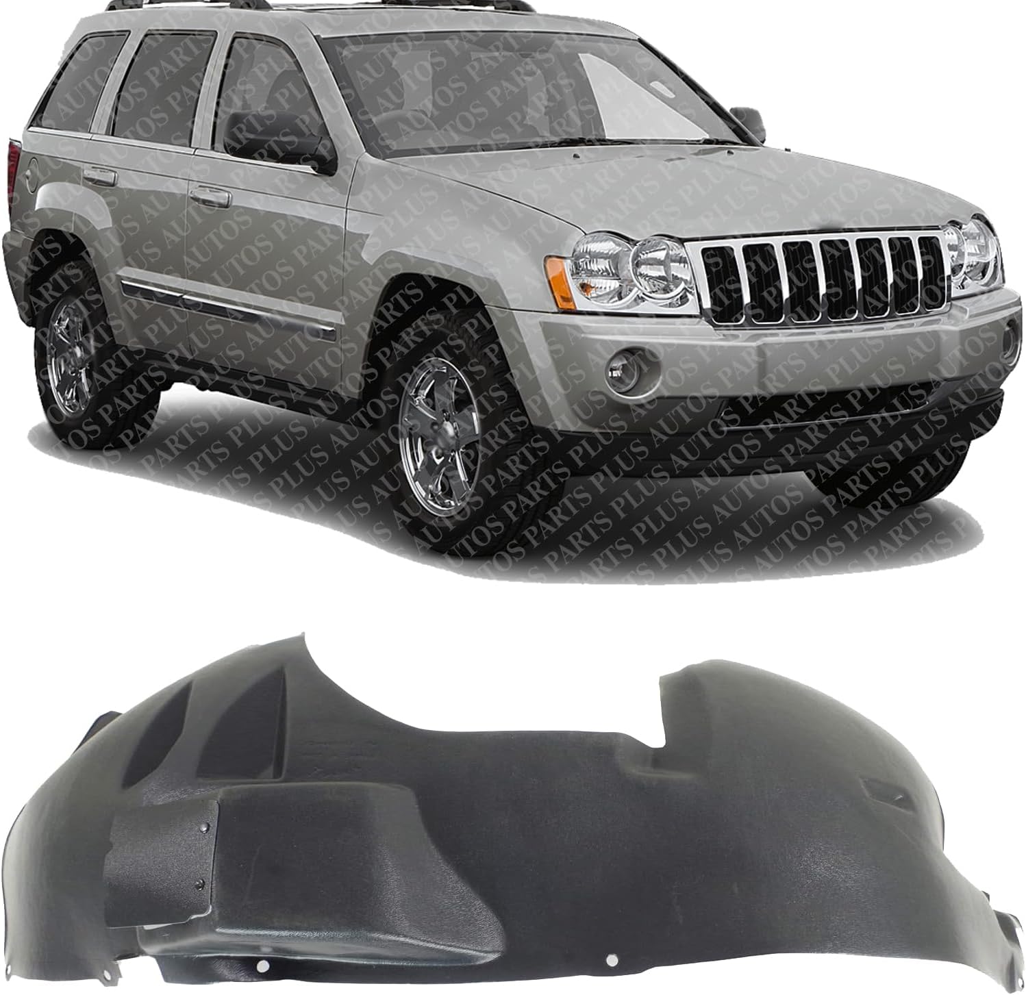 Front Fender Liner Left Driver Side Direct Replacement Compatible With 2005-2007 Jeep Grand Cherokee CH1248127 55156621AF
