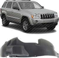 Front Fender Liner Left Driver Side Direct Replacement Compatible With 2005-2007 Jeep Grand Cherokee CH1248127 55156621AF