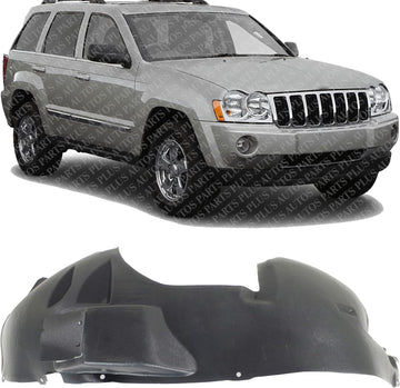Front Fender Liner Left Driver Side Direct Replacement Compatible With 2005-2007 Jeep Grand Cherokee CH1248127 55156621AF