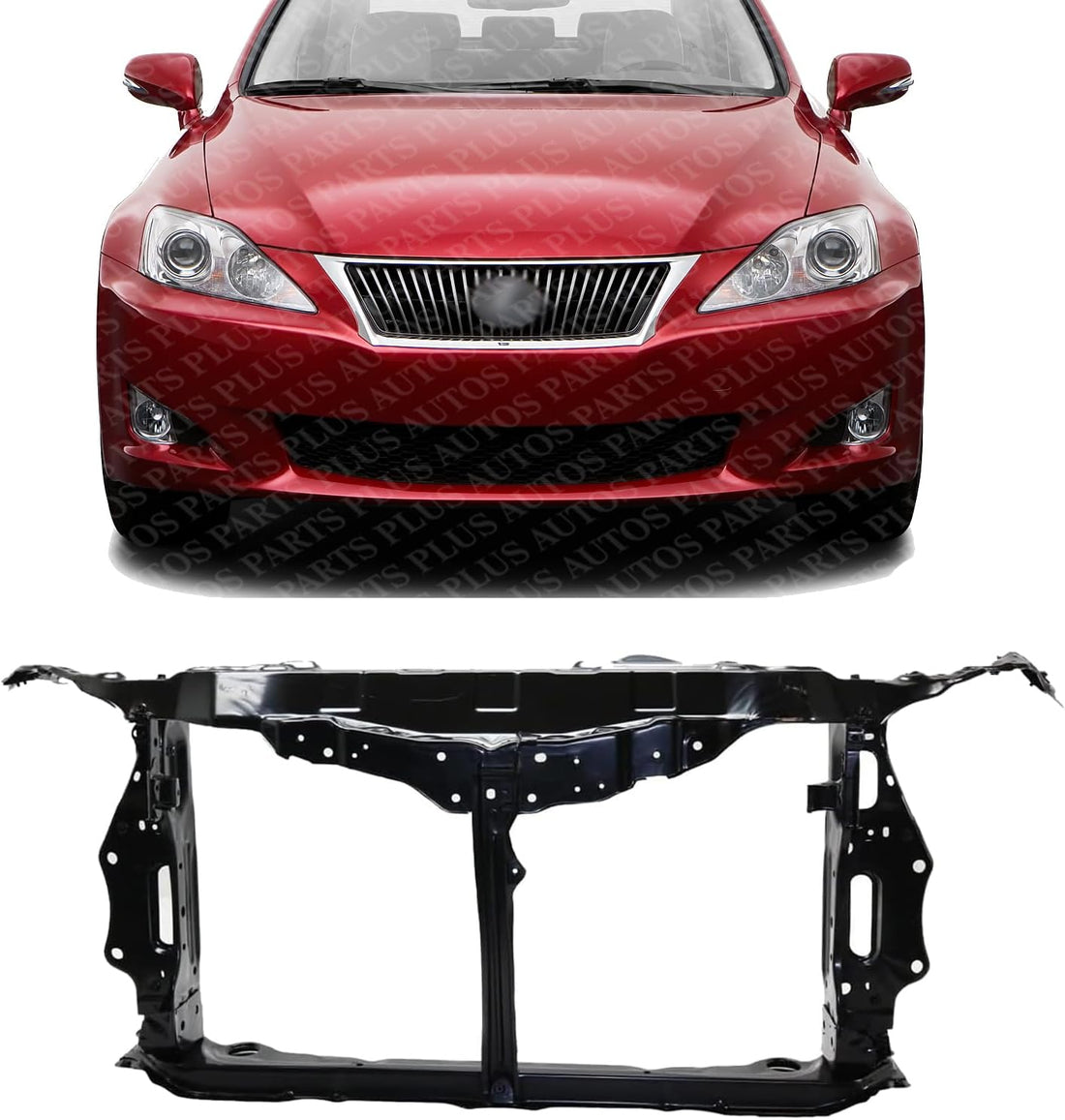 Front Radiator Support Assembly With Center Bar Direct Replacement Compatible With 2006-2015 IS250 / IS350 5320153113-PFM 5321753901