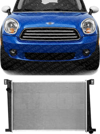 Front Radiator Aluminum Core Direct Replacement Compatible With 2007-2015 Mini Cooper / 2011-2016 Countryman MC3010105 17118675266