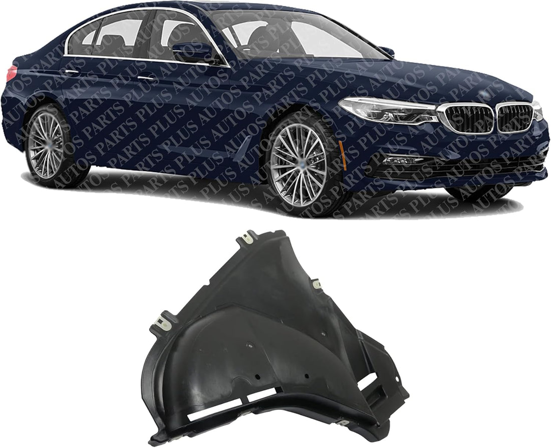 Front Section Fender Liner Right Passenger Side Direct Replacement Compatible With 2017-2020 BMW 5-Series BM1251134 51757340744