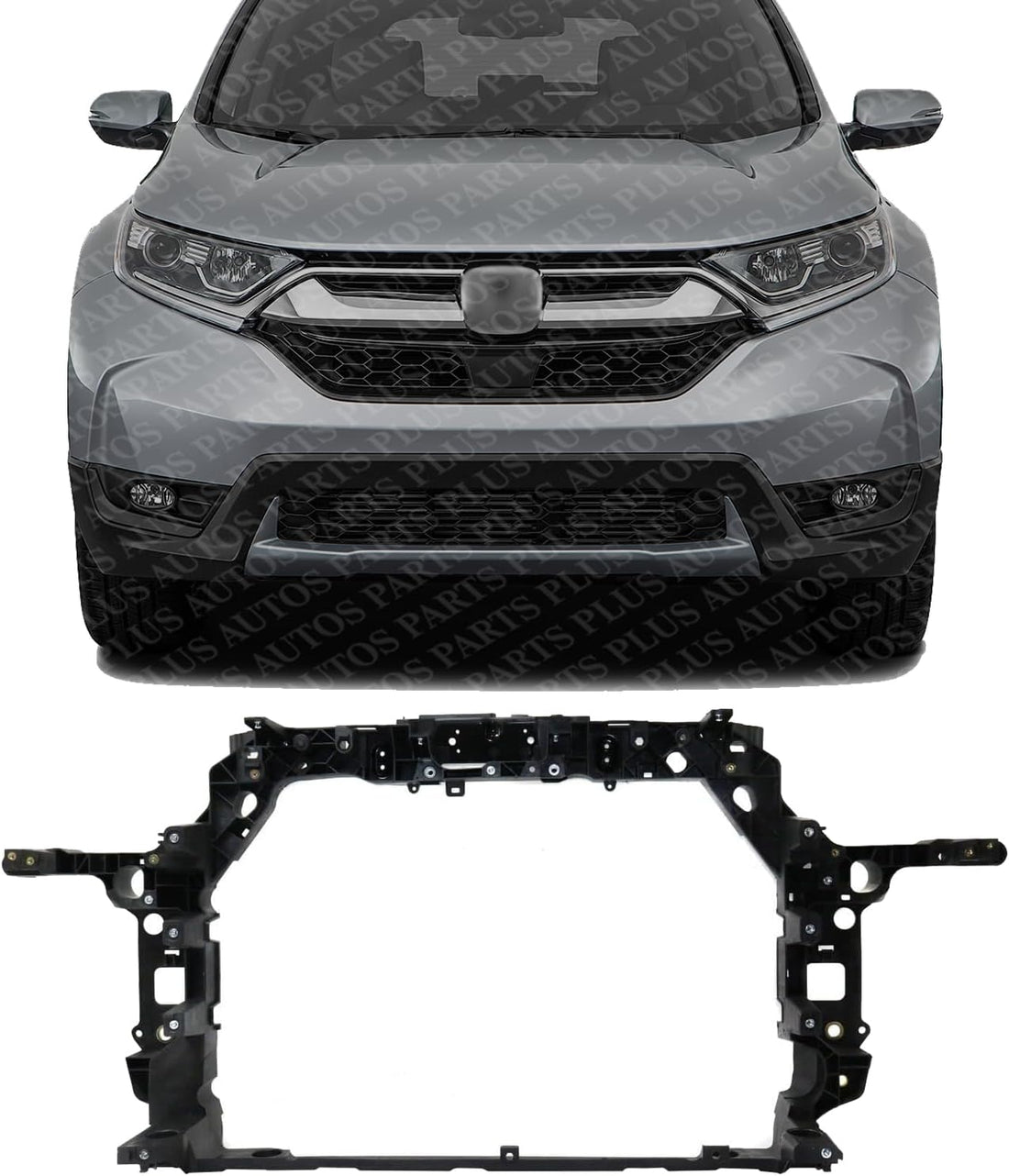 AUTOS PARTS PLUS Front Radiator Support Plastic With Steel Direct Replacement Compatible With 2017-2022 Honda CR-V HO1225192 71411TLAA52
