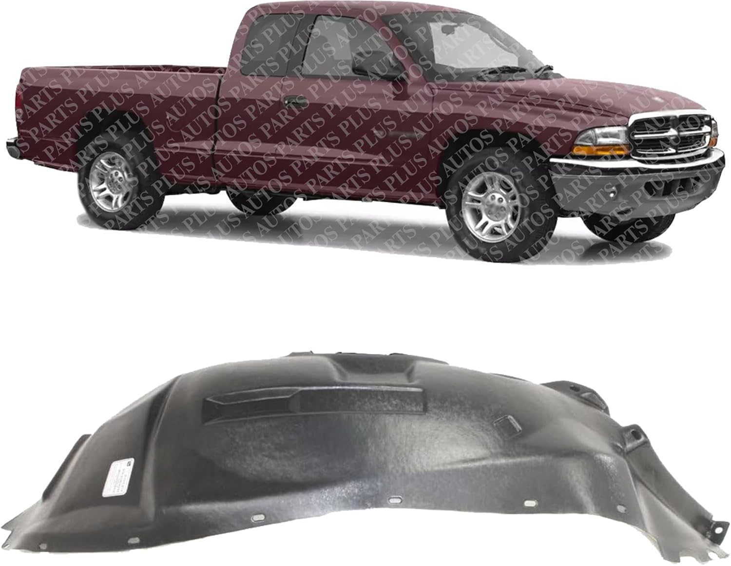 Front Fender Liner Right Passenger Side Direct Replacement Compatible With 1997-2004 Dodge Dakota CH1249111 55256848AF