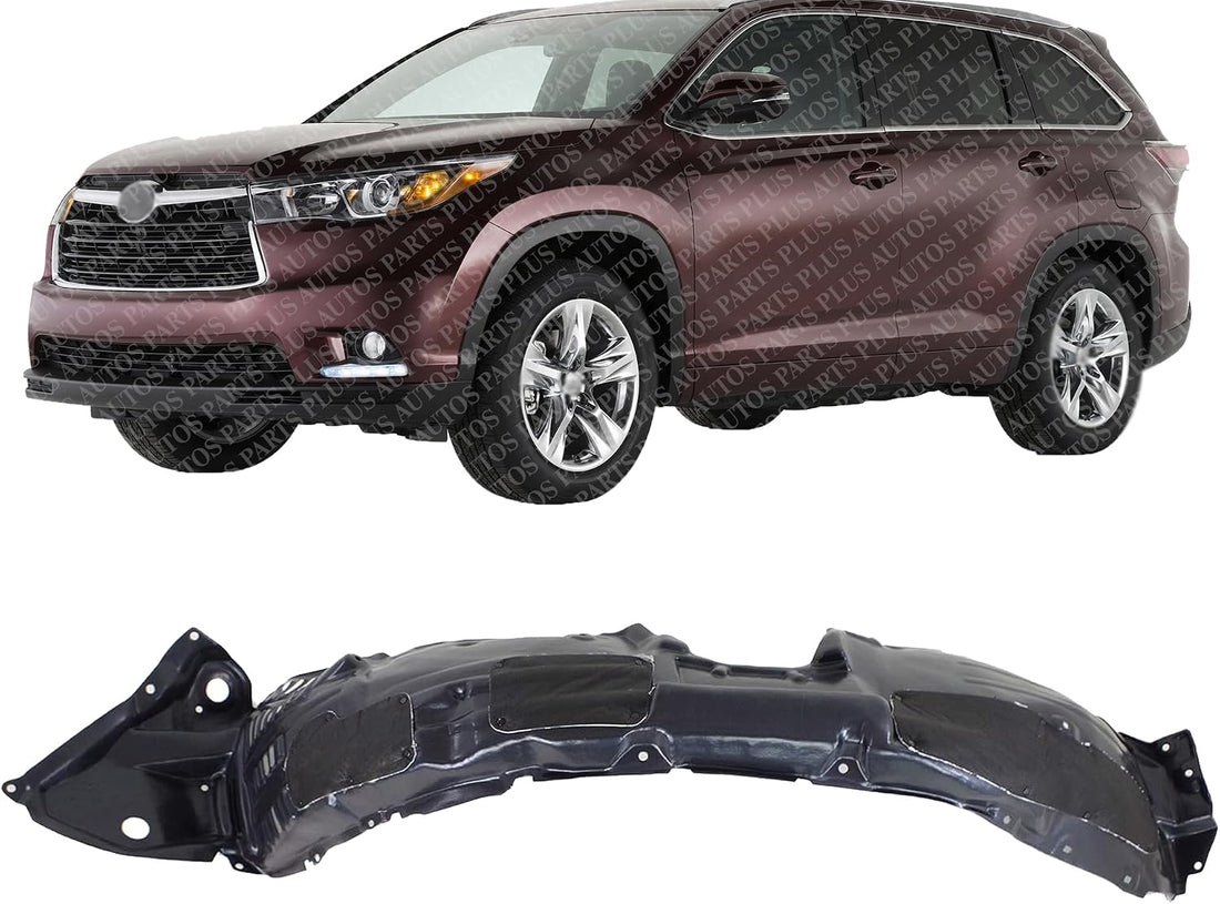 Front Fender Liner Left Driver Side Direct Replacement Compatible With 2014-2019 Toyota Highlander TO1248196 538060E110