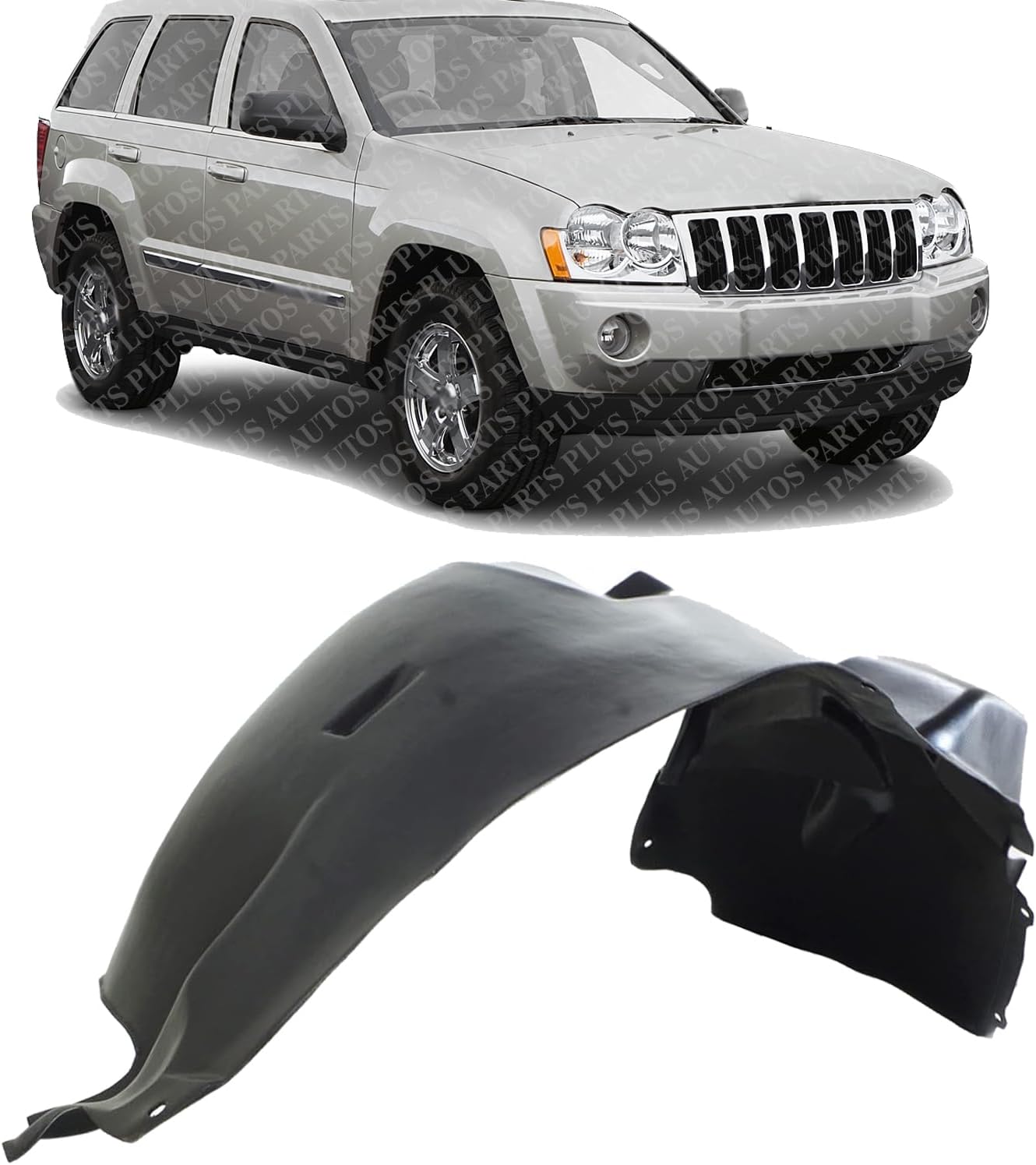 Front Fender Liner Right Passenger Side Direct Replacement Compatible With 2005-2007 Jeep Grand Cherokee CH1249127 55156620AF