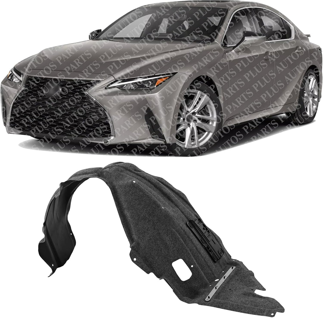 Front Fender Liner Left Driver Side Direct Replacement Compatible With 2021-2023 Lexus IS300 / IS350 LX1248148 5380653101
