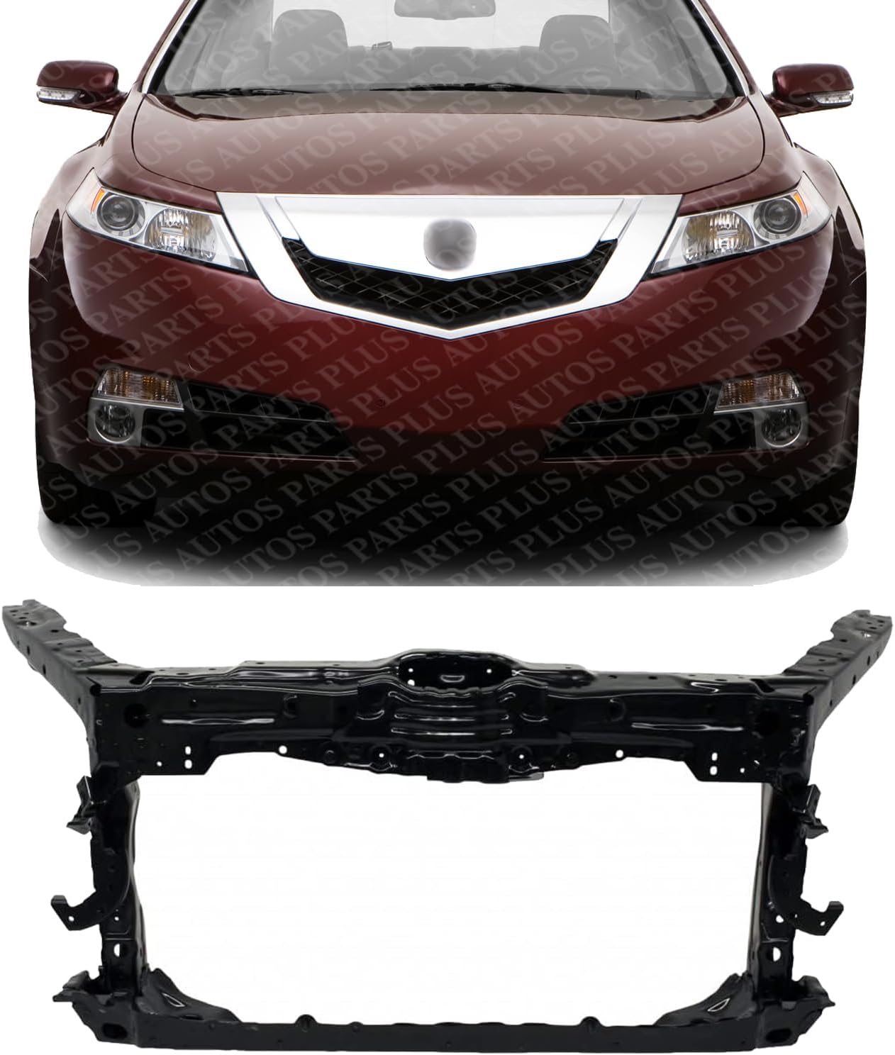 Front Radiator Support Assembly Steel Direct Replacement Compatible With 2009-2011 Acura TL AC1225125 60400TK4A00ZZ