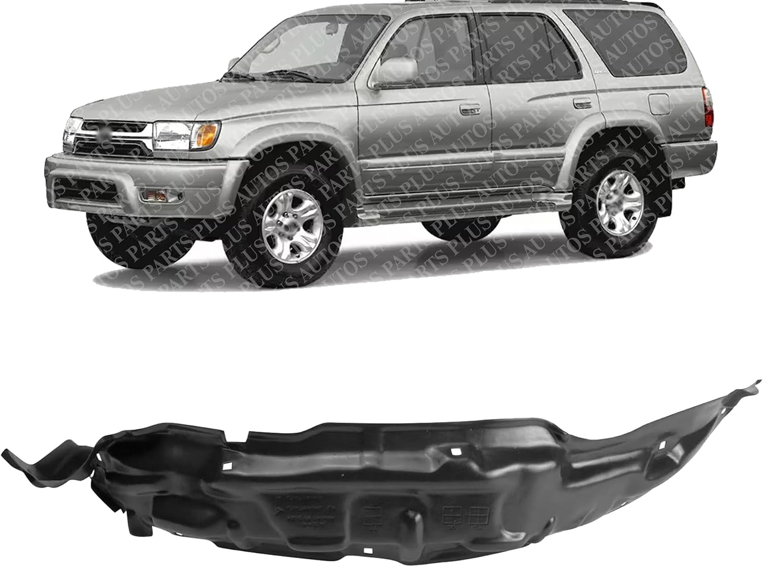 Front Fender Liner Left Driver Side Direct Replacement Compatible With 1999-2002 Toyota 4Runner TO1250106 5387635040