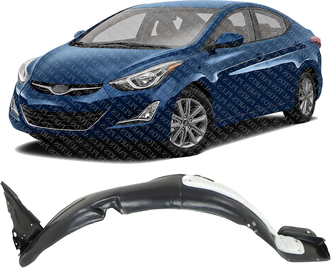 Front Fender Liner Left Driver Side Direct Replacement Compatible With 2014-2016 Hyundai Elantra HY1248137 868113Y500
