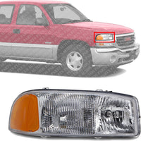 Front Head Light Assembly Right Passenger Side Direct Replacement Compatible With 1999-2006 GMC Sierra 1500 2500HD 3500 GM2503188 15850352