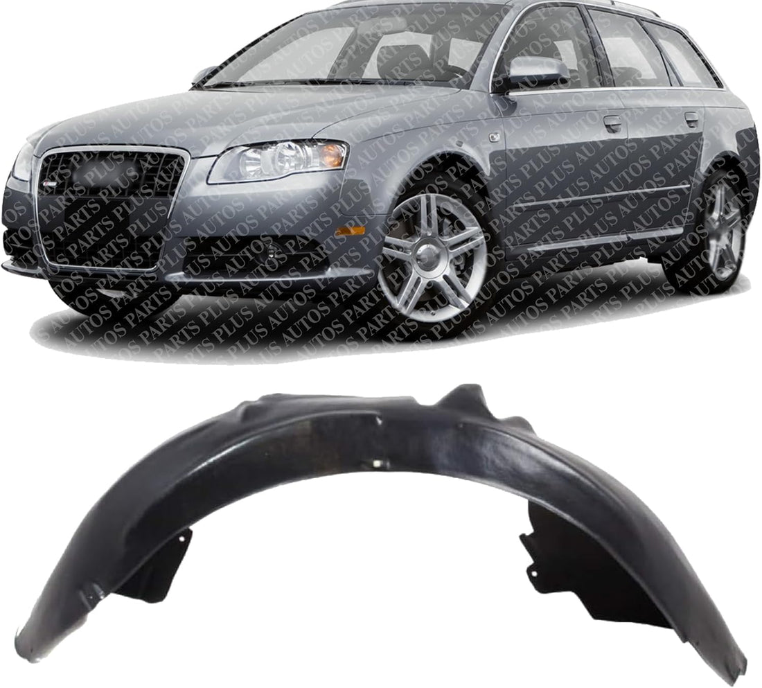 Front Fender Liner Left Driver Side Direct Replacement Compatible With 2002-2009 Audi S4 / 2007-2009 A4 AU1250106 8E0821171C