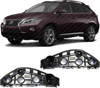 Set Of 2 Front Bumper Cover Retainer Plastic Left Driver & Right Passenger Side Direct Replacement Compatible With 2013-2015 Lexus RX350 / RX450h LX1033111 LX1032111 52535-0E040
