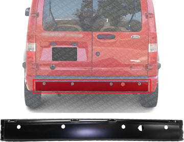 Step Bumper Face Bar Primed Steel Without Lower Molding With Rear Object Sensor Holes Direct Replacement Compatible With 2010-2013 Ford Transit Connect FO1102378 7T1Z17906BA