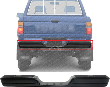 Rear Step Bumper Face Bar Primed Steel Direct Replacement Compatible With 1984-1988 Toyota Pickup TO1102105 002283588001