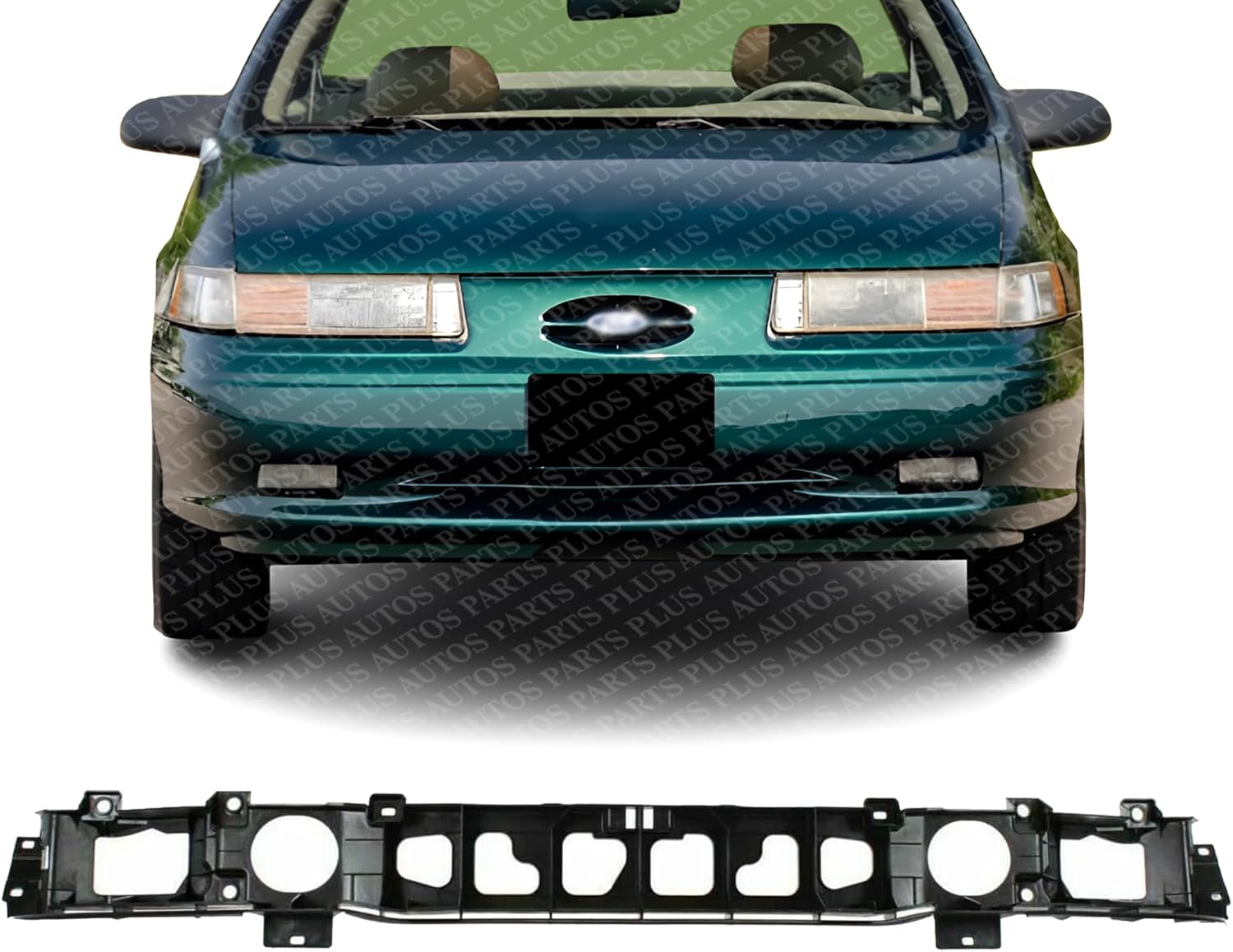 Front Header Panel Plastic Direct Replacement Compatible With 1992-1995 Ford Taurus FO1221118 F4DZ8A284A