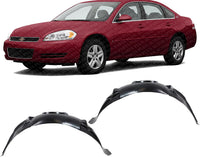 Set Of 2 Front Fender Liner Left Driver & Right Passenger Side Direct Replacement Compatible With 2006-2013 Chevrolet Impala / 2014-2016 Limited GM1251122 GM1250122 10333702 10333703