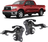 Set of 2 Front Hood Hinge Steel Right Passenger & Left Driver Side Direct Replacement Compatible with 2007-2013 Toyota Tundra / 2008-2020 Sequoia TO1236185 TO1236186 534100C020