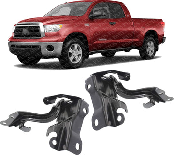 Set of 2 Front Hood Hinge Steel Right Passenger & Left Driver Side Direct Replacement Compatible with 2007-2013 Toyota Tundra / 2008-2020 Sequoia TO1236185 TO1236186 534100C020