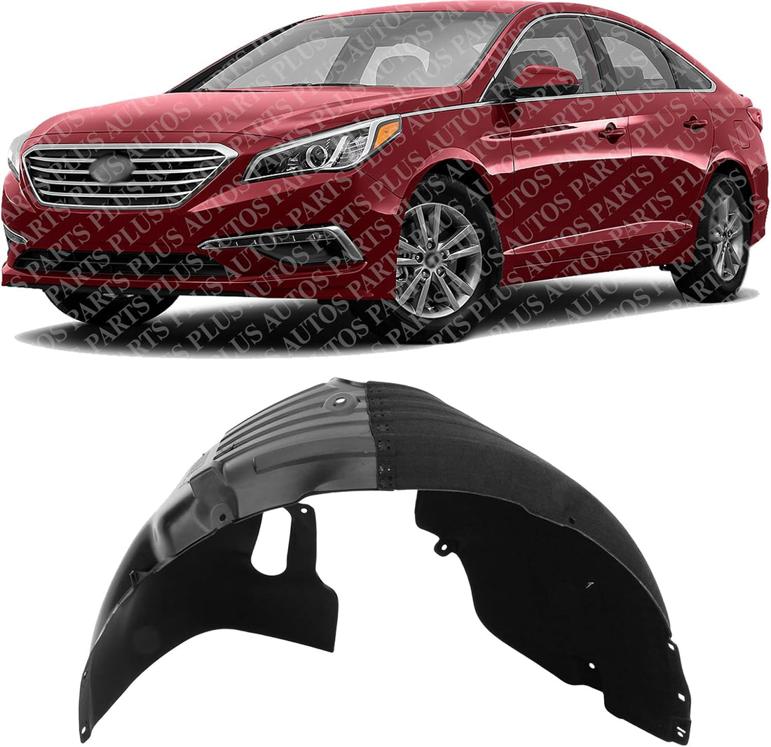 Front Fender Liner Left Driver Side Direct Replacement Compatible With 2015-2017 Hyundai Sonata HY1248154 86811C2000