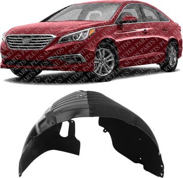 Front Fender Liner Left Driver Side Direct Replacement Compatible With 2015-2017 Hyundai Sonata HY1248154 86811C2000