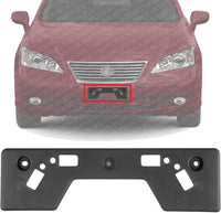 Front Bumper License Plate Bracket Plastic Direct Replacement Compatible with 2007-2009 Lexus ES350 LX1068102 5211433180