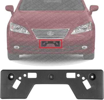 Front Bumper License Plate Bracket Plastic Direct Replacement Compatible with 2007-2009 Lexus ES350 LX1068102 5211433180