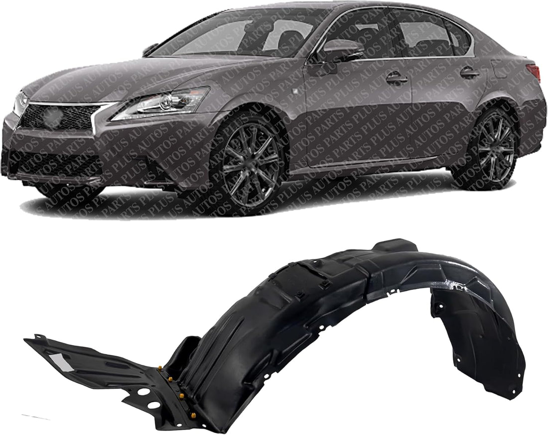 Front Fender Liner Left Driver Side Direct Replacement Compatible With 2013-2015 Lexus GS350 / GS450h LX1248122 5380630203
